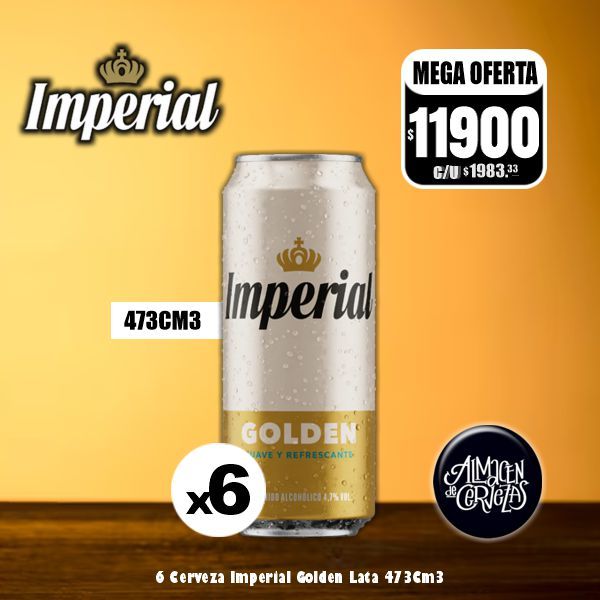 MEGA OFERTA - 6 Imperial Golden Lata 473Cm3