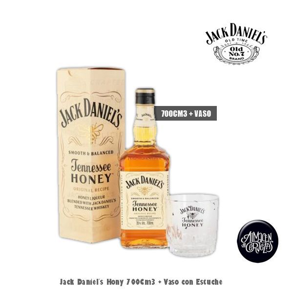 Jack Honey 700cm3 +  Vaso Jacks Daniel´s con estuche