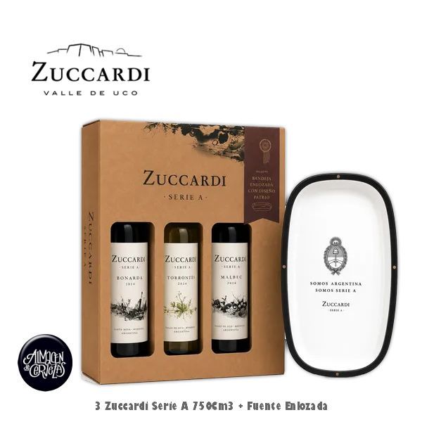 3 Zuccardi Serie A 750Cm3 + Fuente Enlozada en Estuche.