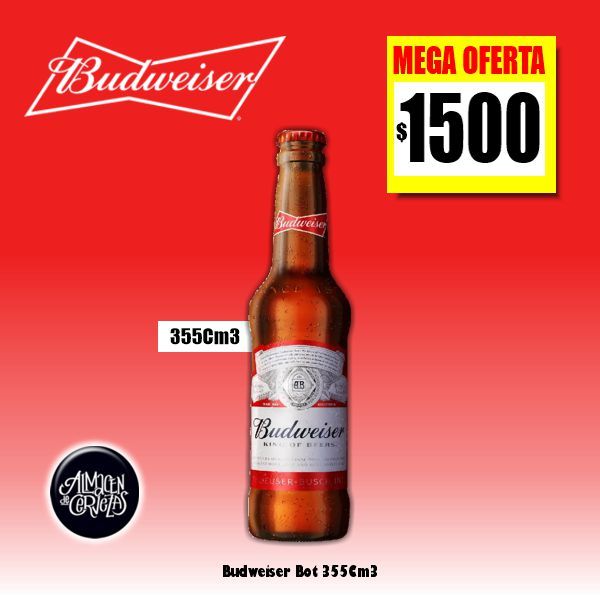 MEGA OFERTA - Budweiser 355Cm3 Bot