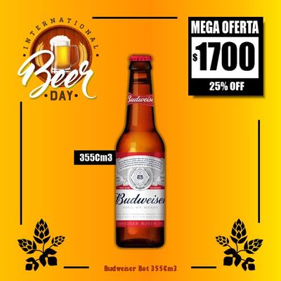 BEER DAY - Budweiser 330Cm3 Bot