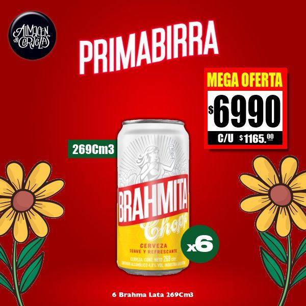 PRIMABIRRA - 6 Brahma 269 Cm3 Lata