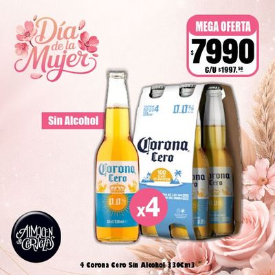 Día de la Mujer - 4 Corona Cero bot 330Cm3