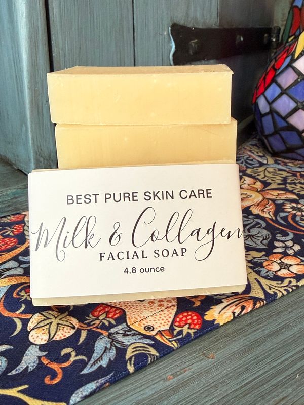 Milk & Collagen Facial Soap Bar picture of milk and collagen soap bar