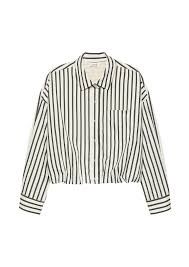 Cropped Button Up Blouse