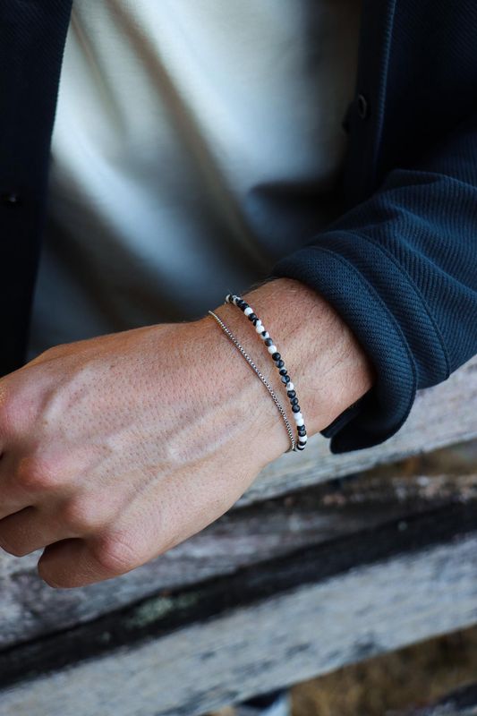 Mini Black Bracelet Silver