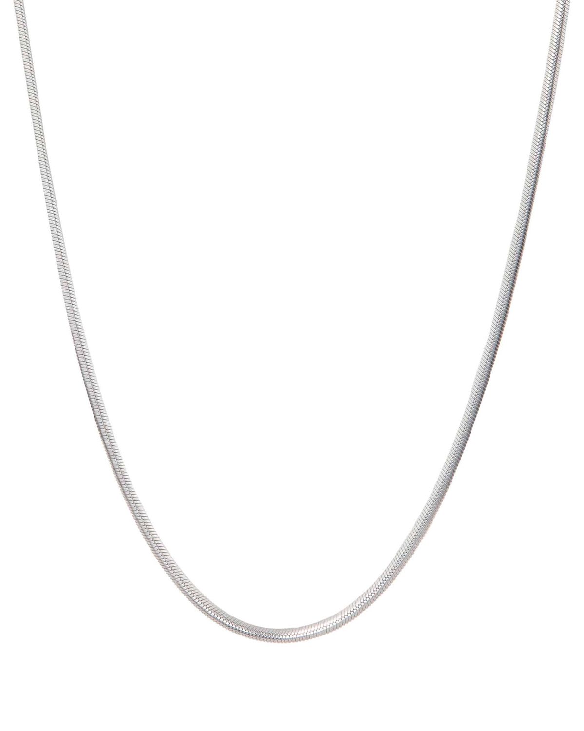 Smooth Snake Necklace Silver