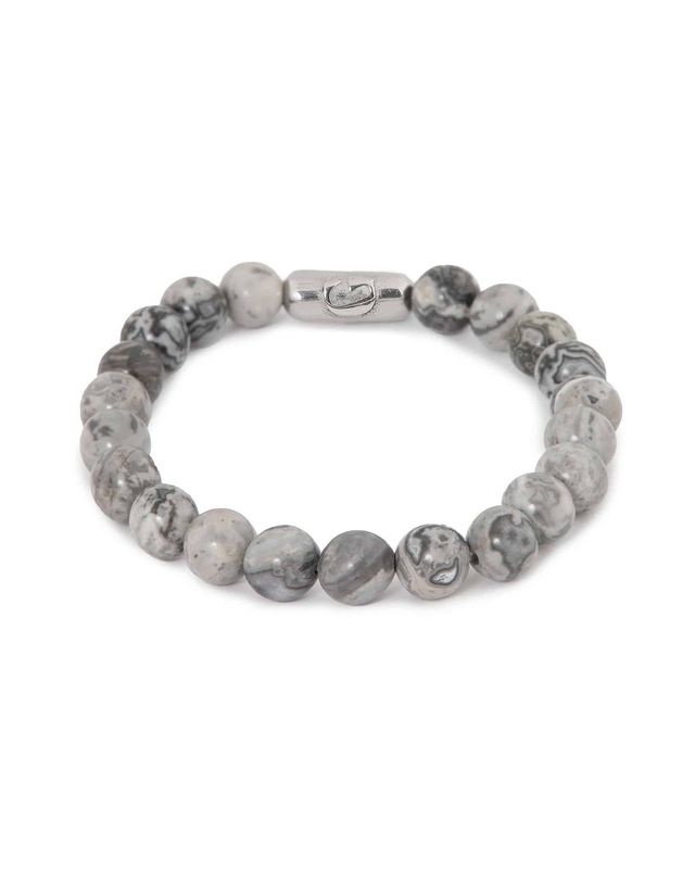 Marble Grey Bracelet Silver