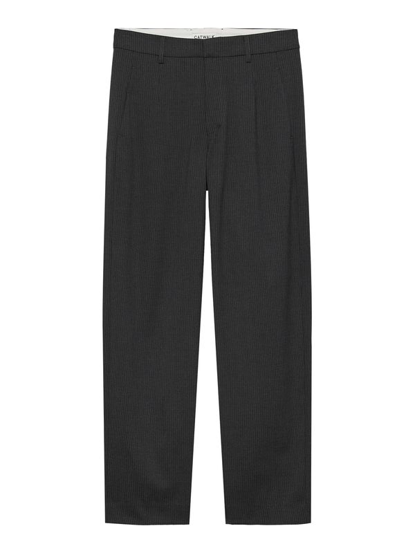 Pinstripe tapered trousers