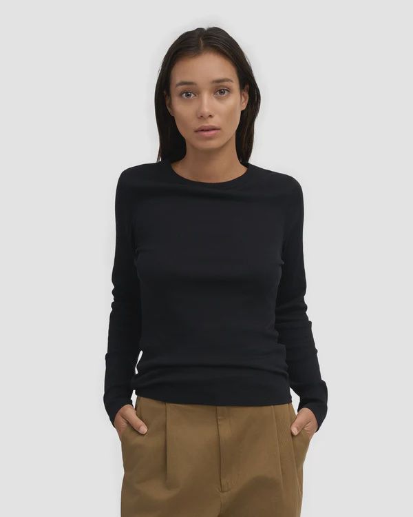 Organic rib longsleeve T-shirt