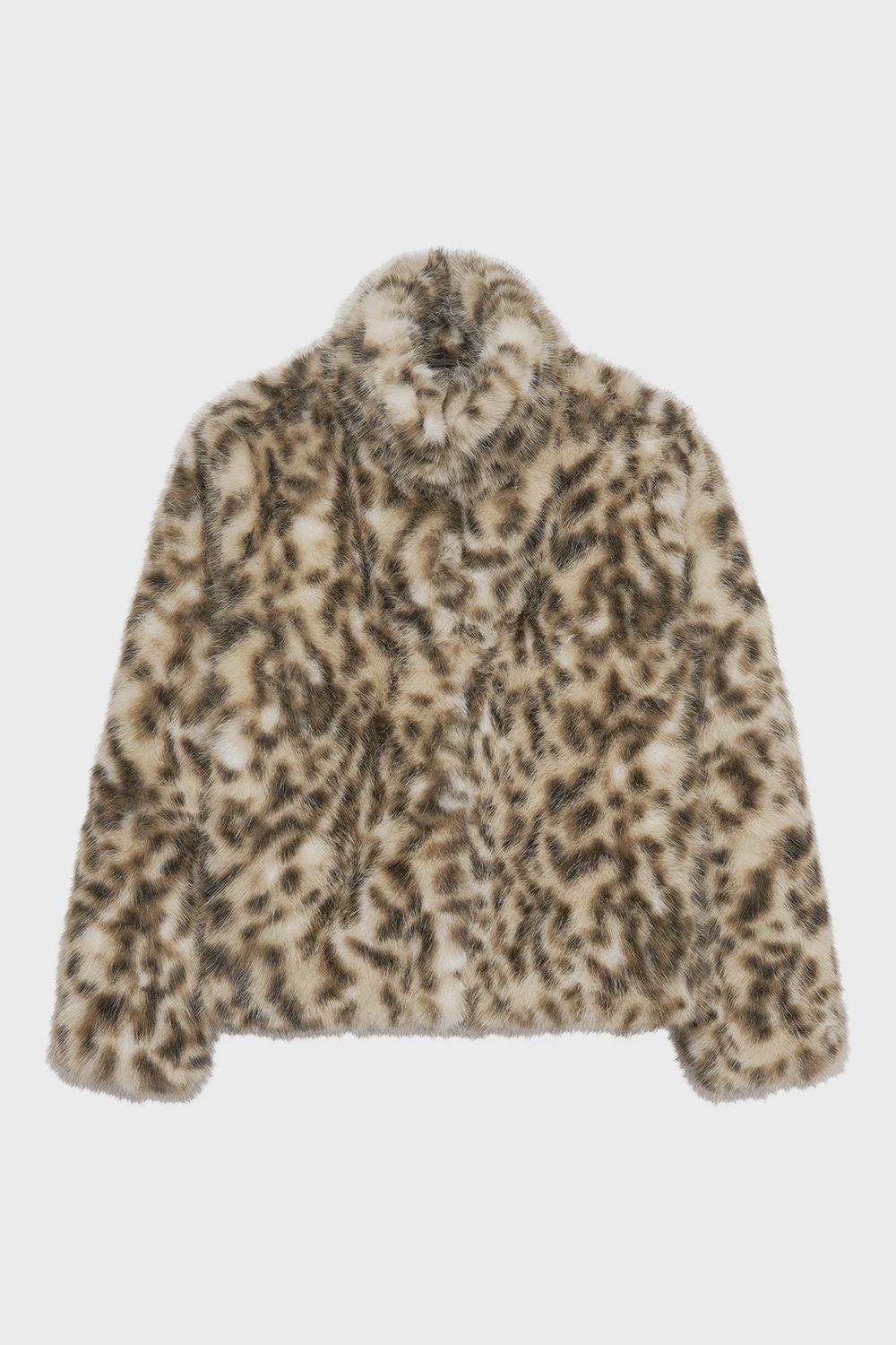 Fur leopard jacket