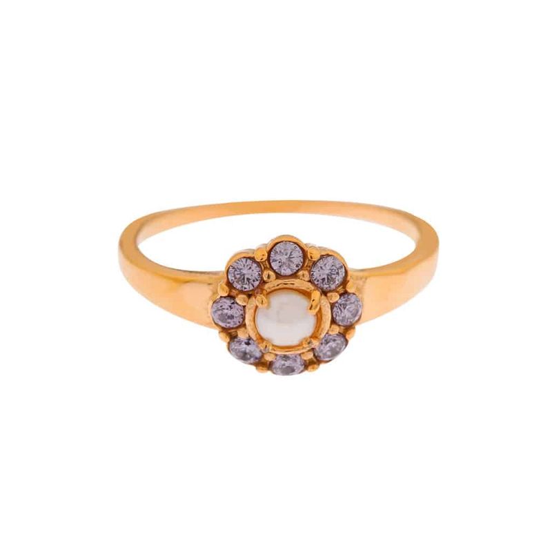 Lilac pearl ring gold