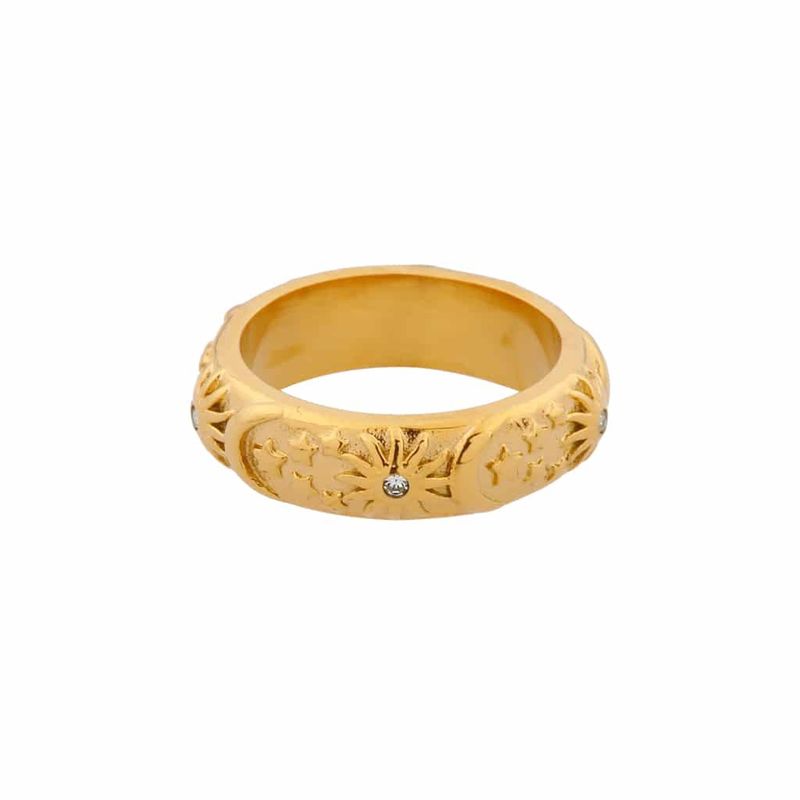 Moon ring gold
