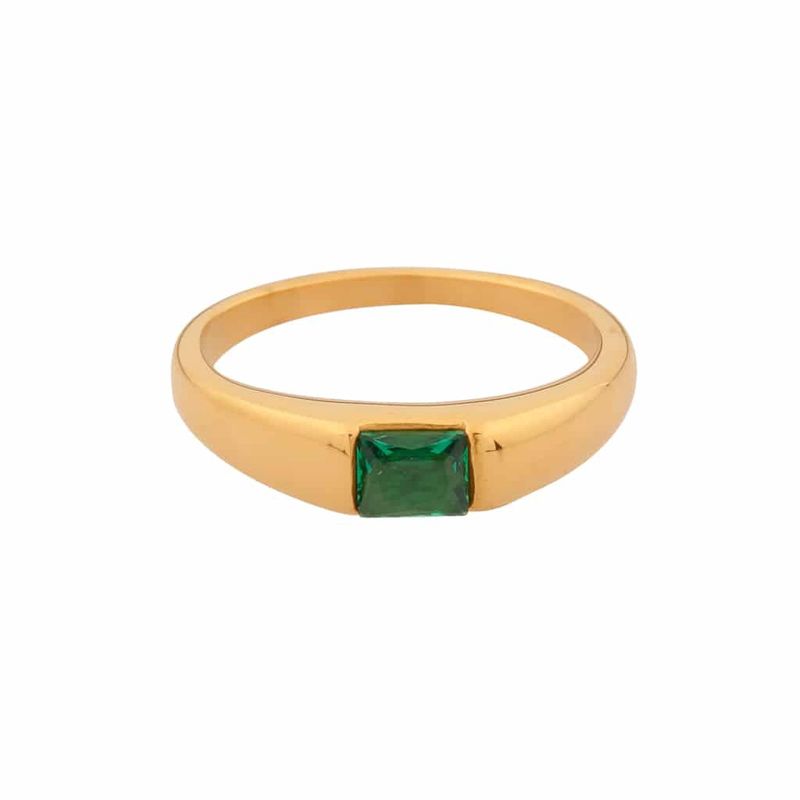 Green diamond ring gold