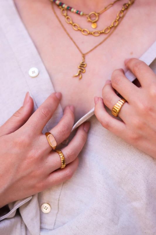 Braid ring gold