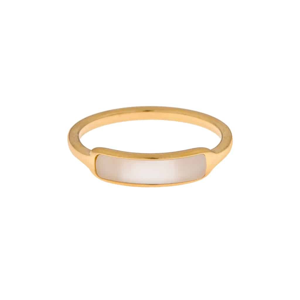Small white ring gold