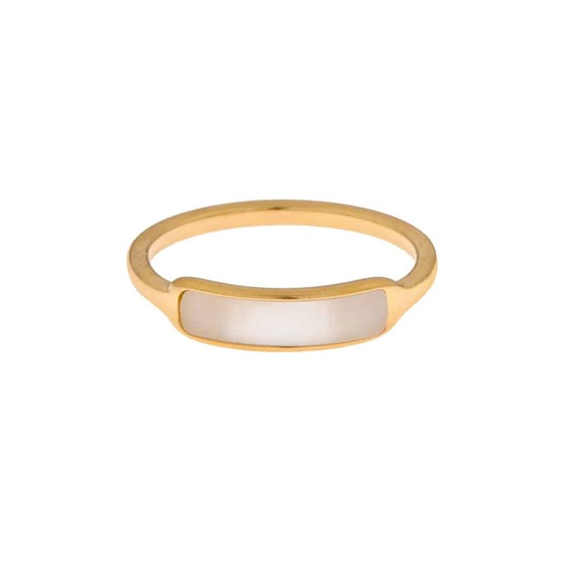 Small white ring gold