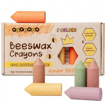 Beeswax crayons junior pastel