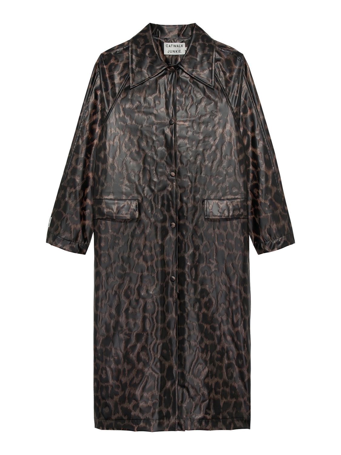 Leopard long raincoat