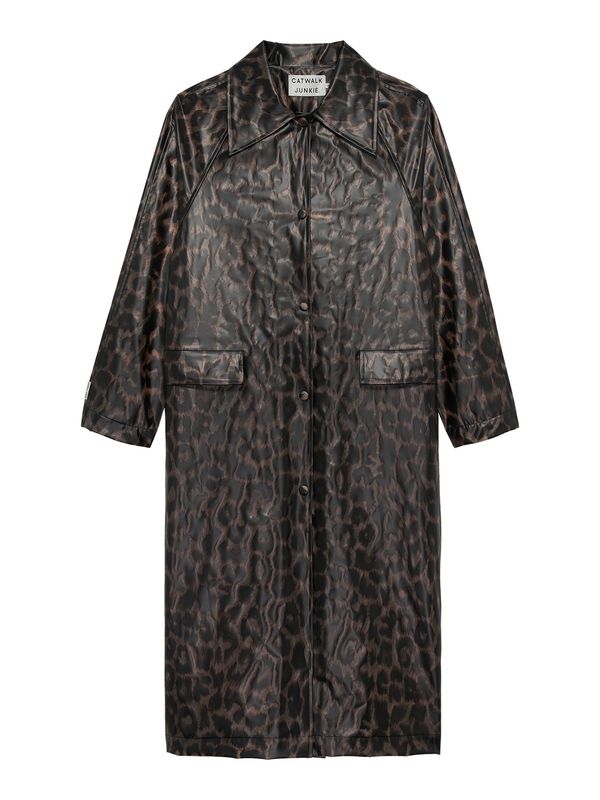 Leopard long raincoat