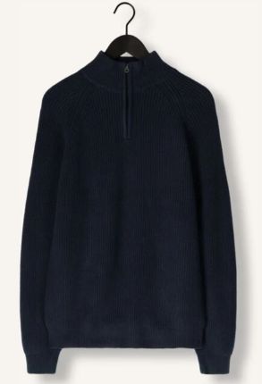 Aksune patent half zip knit