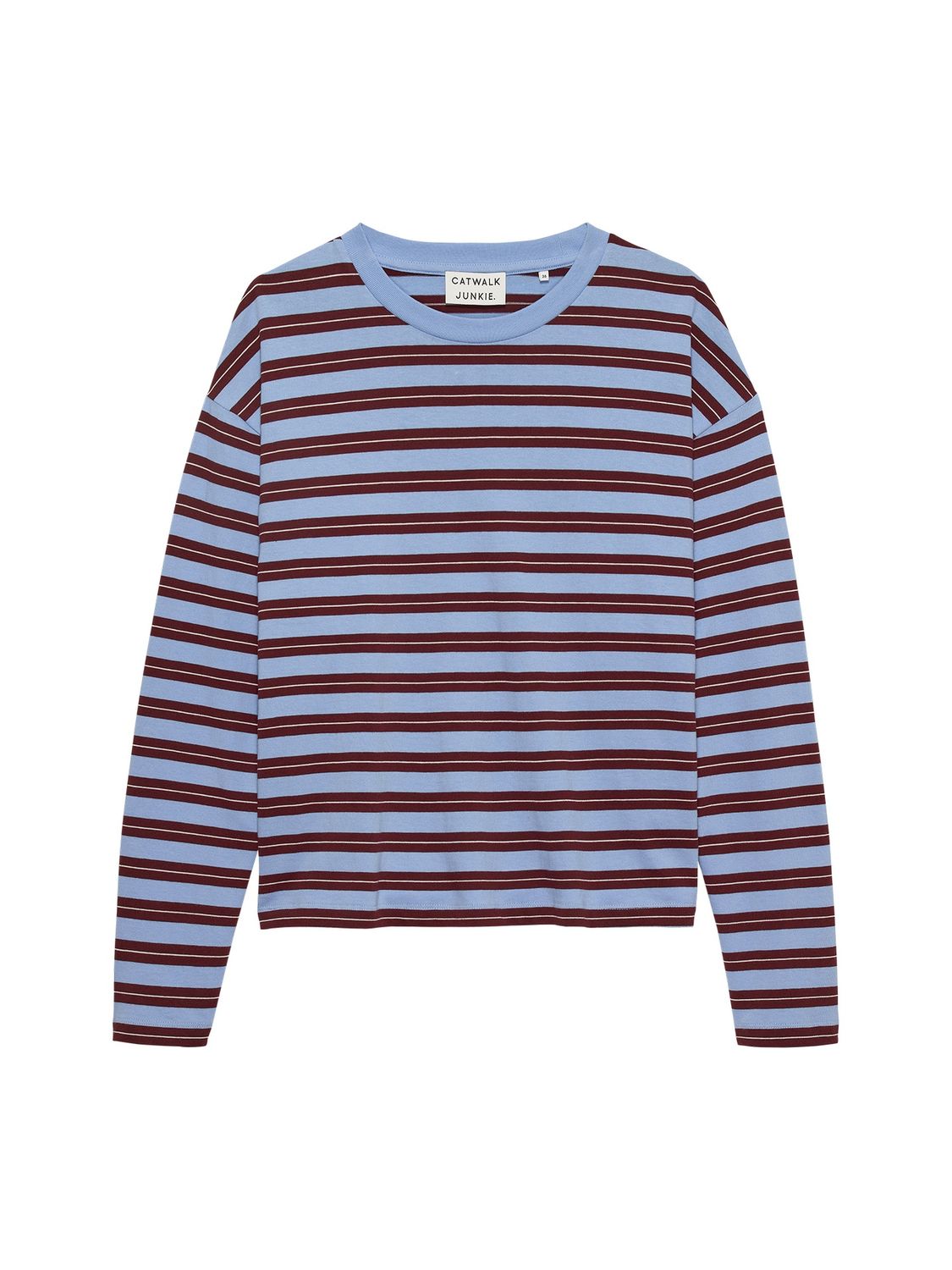 Striped longsleeve, Color: Brunnera blue, Maat: 34