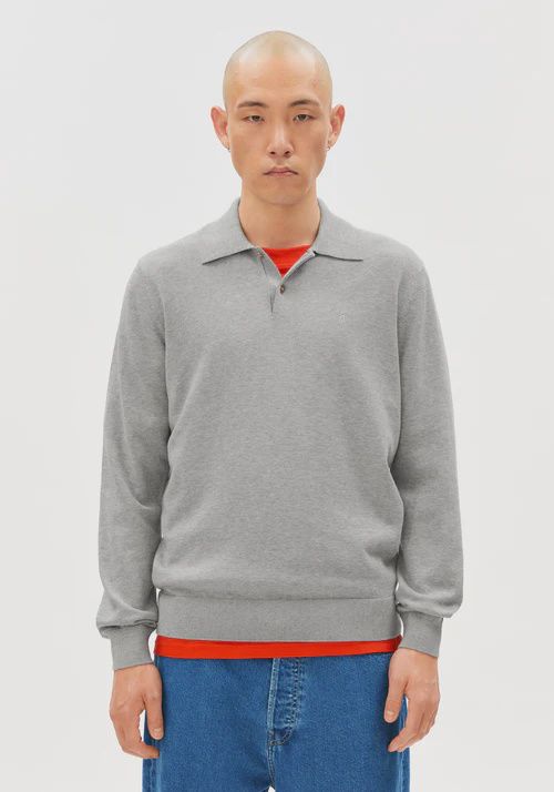 Longsleeve knit poloshirt