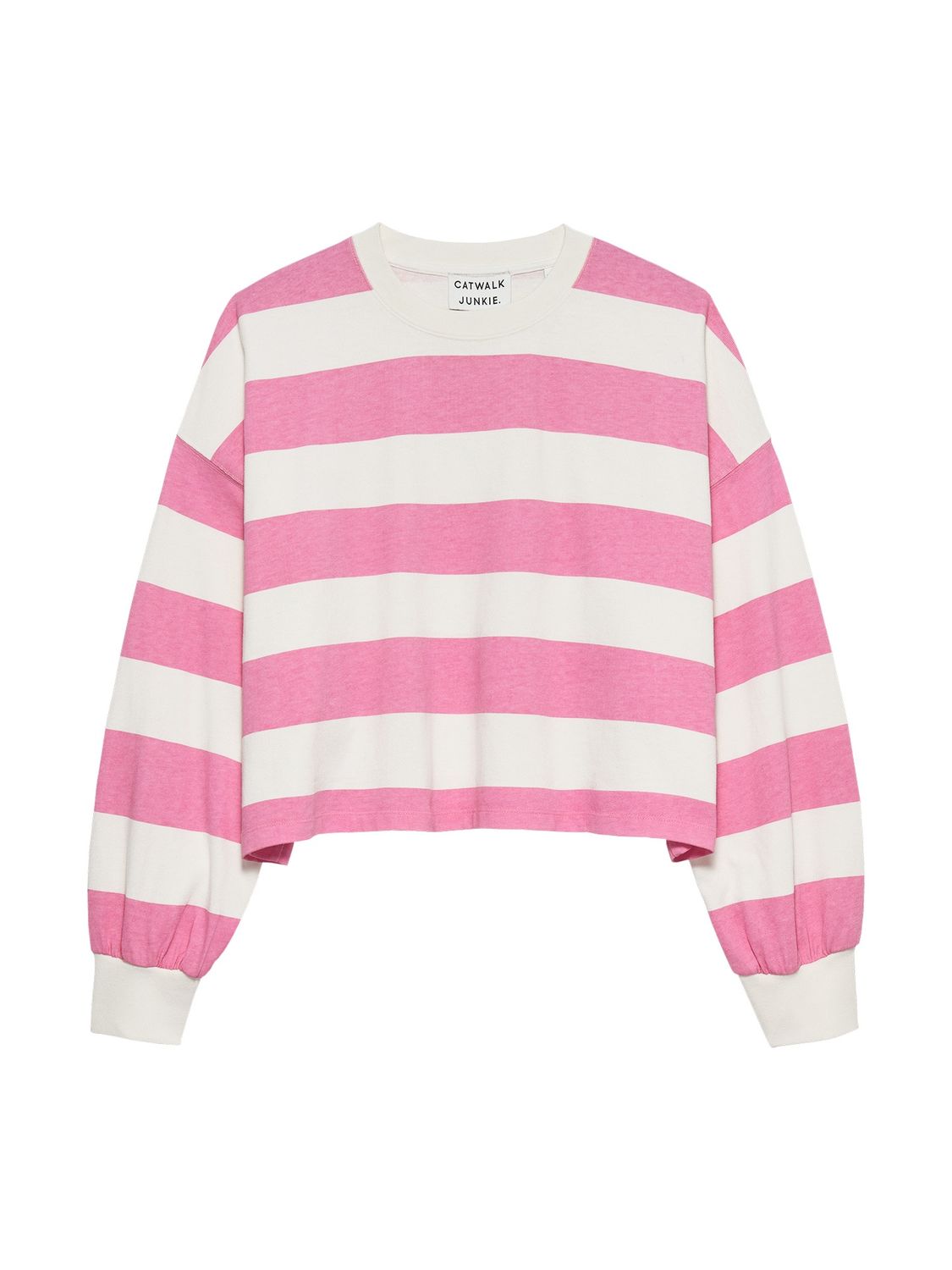 Oversized striped longsleeve, Color: Rosebloom, Maat: 34