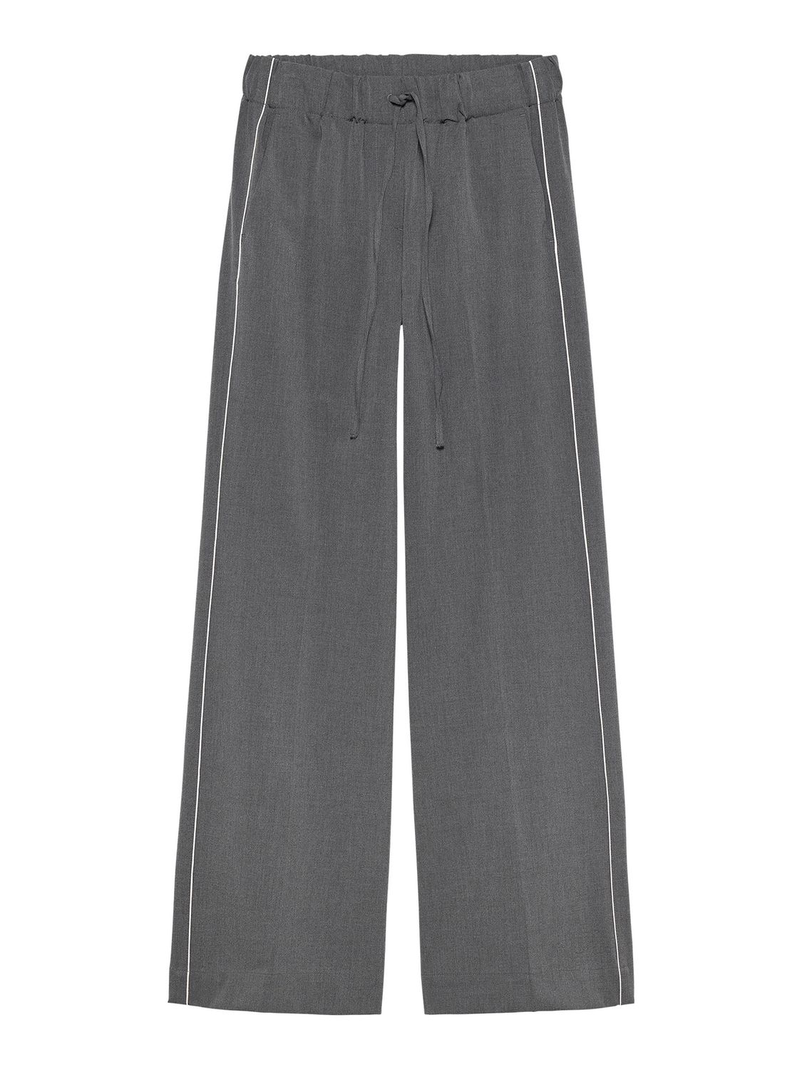 Jogger trousers with piping, Color: Dark grey melange, Maat: 34