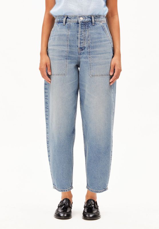 Baarly high worker barrel jean