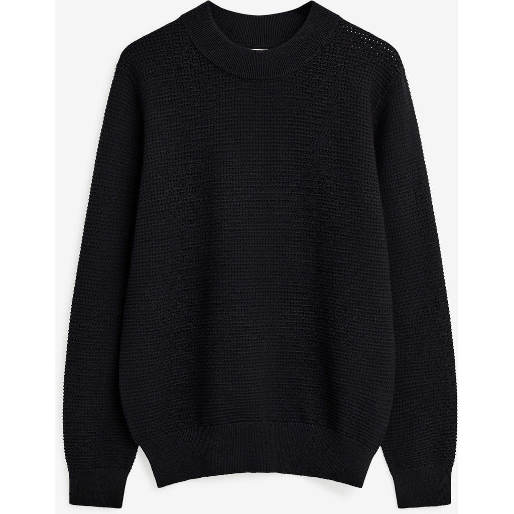 Joshua rlx ls jumper, Color: Black, Maat: S