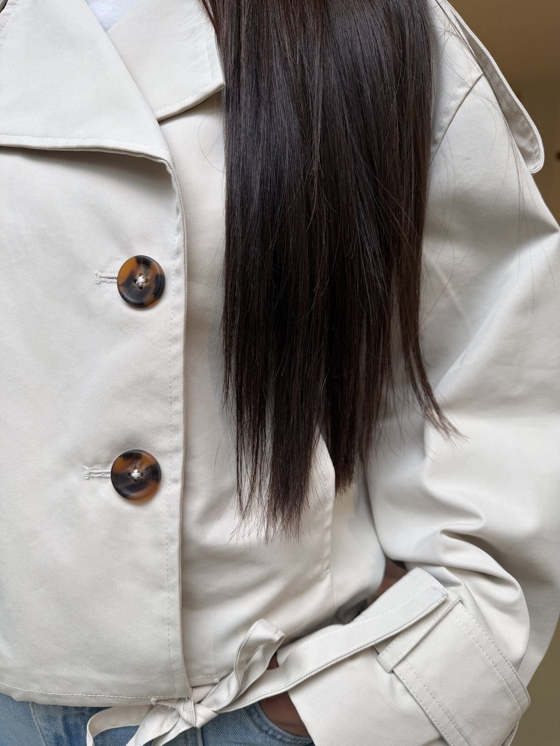 Odette short trench