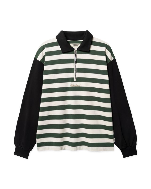 Hiro Stripe Zip Polo