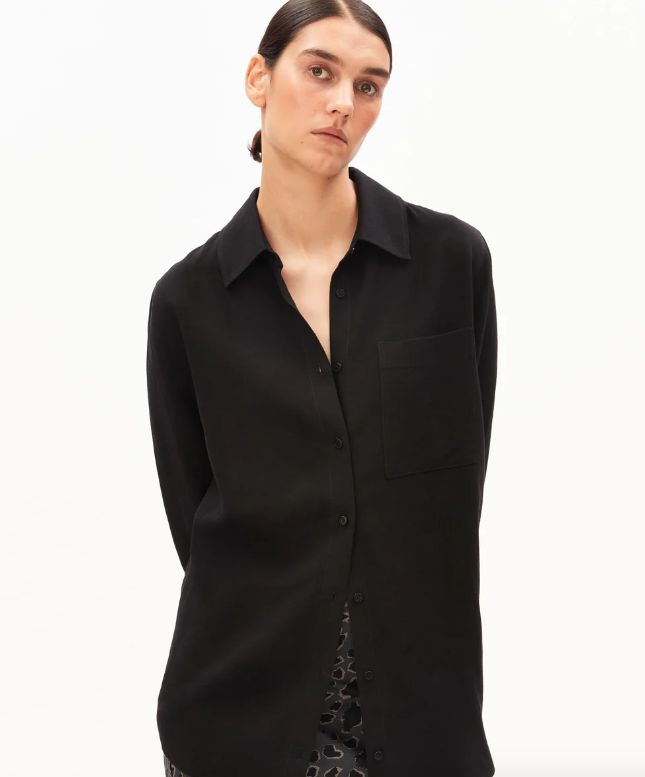 Linen Blend Shirt Blouse