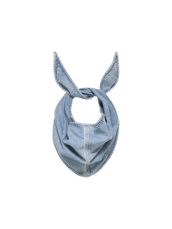 Denim triangle scarf
