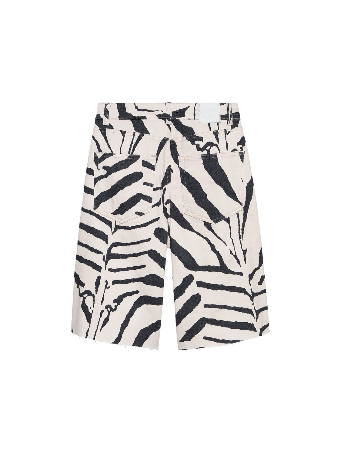 Loose fit zebra jorts