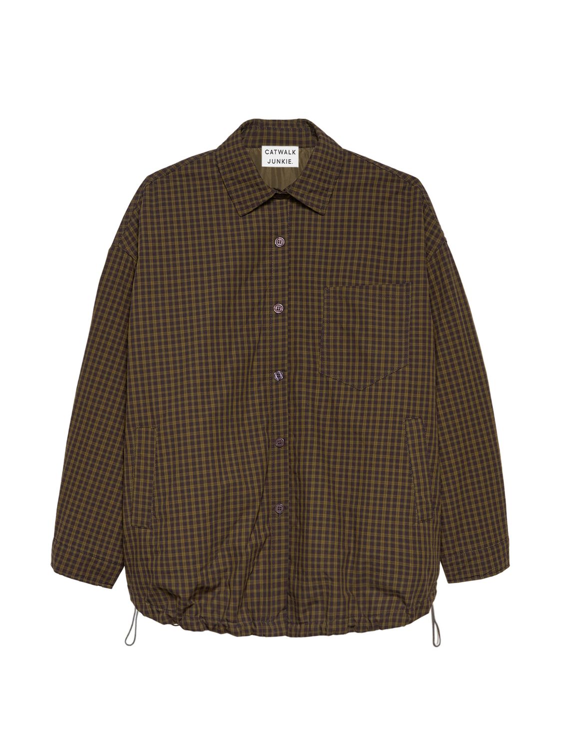 Light padded check jacket, Colour: Mossy, Maat: 34