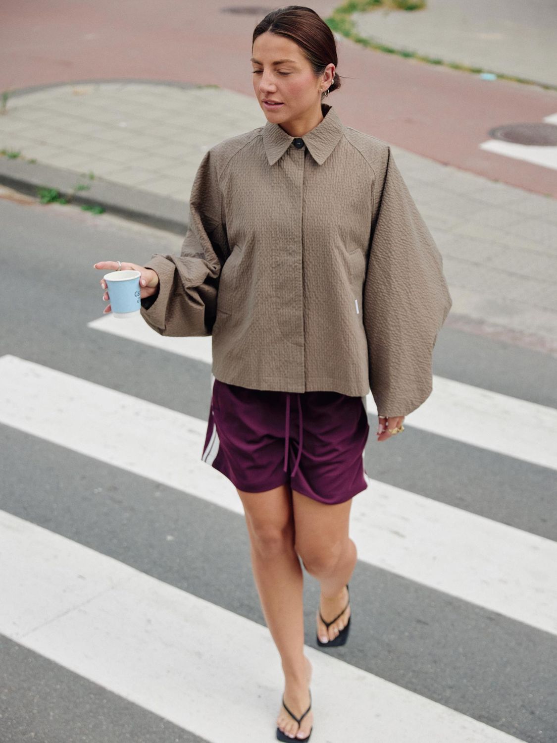 Check Cape Jacket