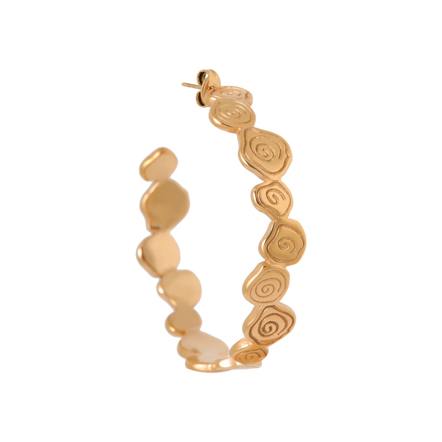 Big twirl hoop gold