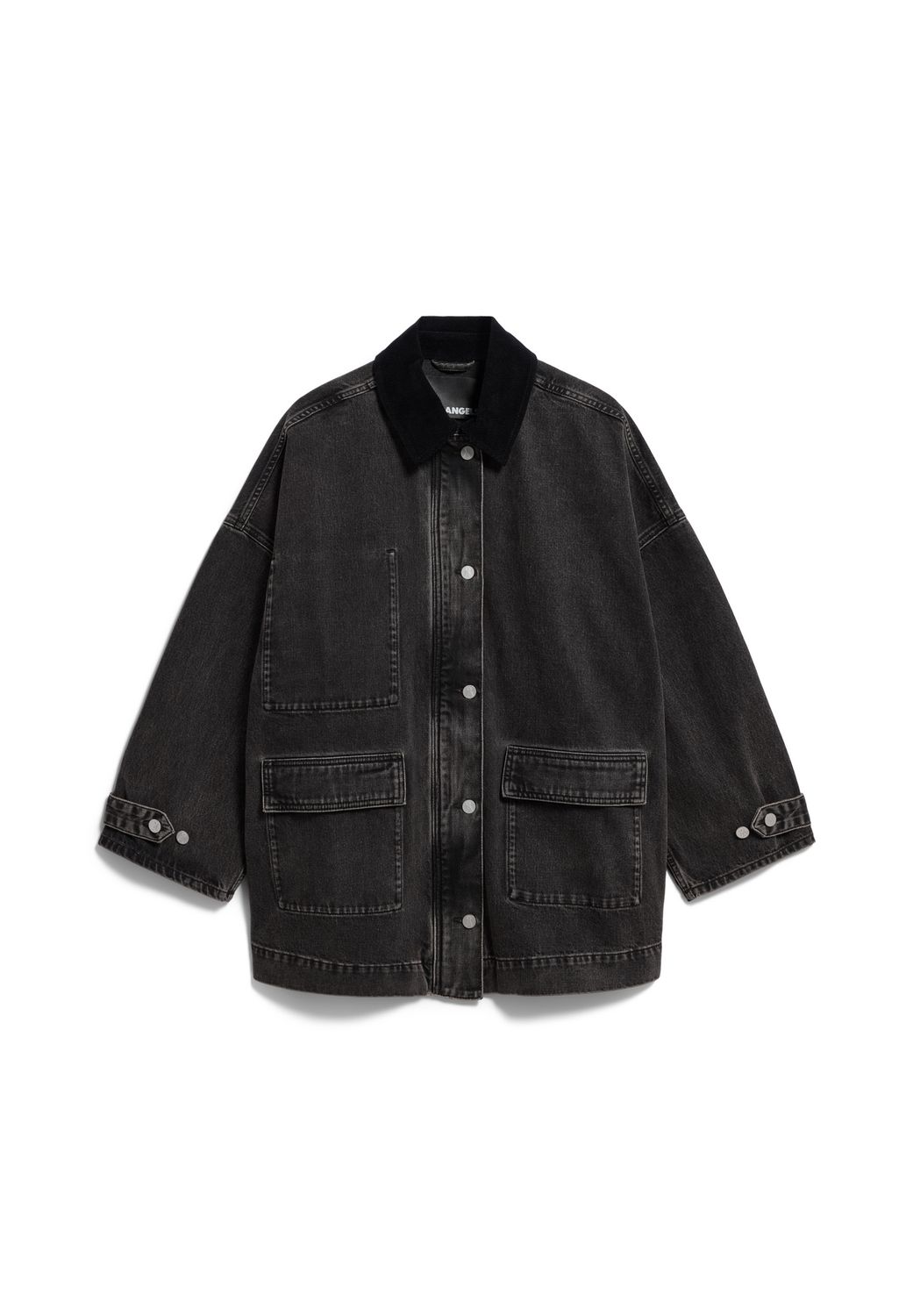 Cord Collar Denim Jacket, Color: Nutmeg, Maat: S/M
