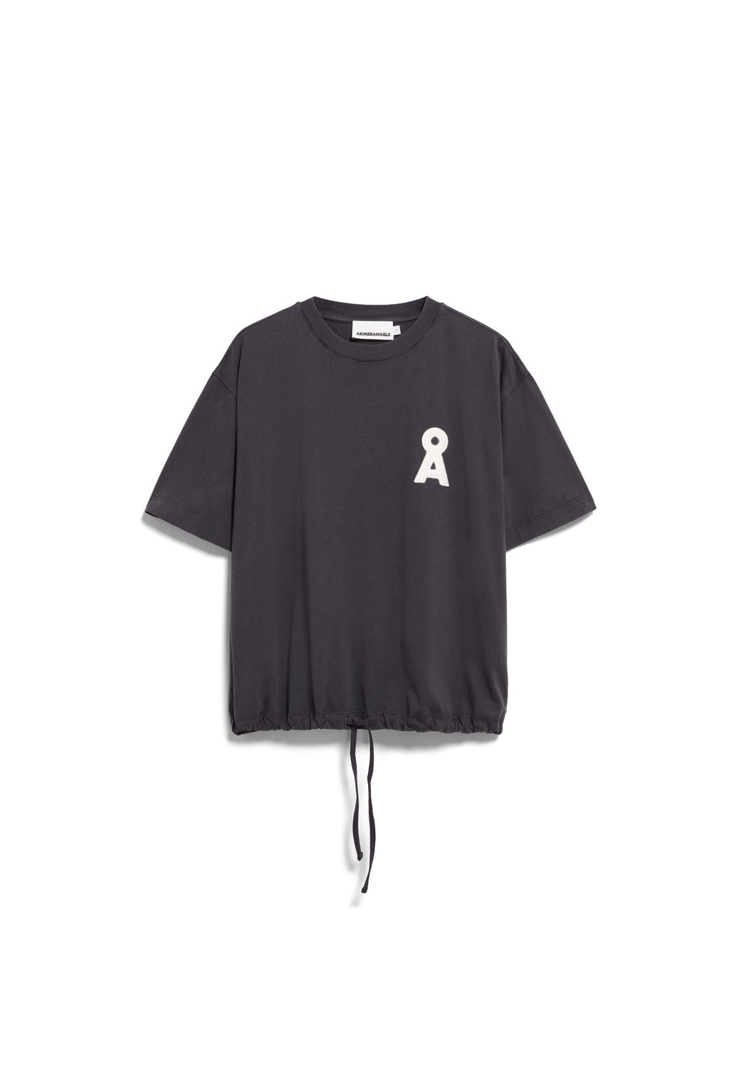 Drawstring T-shirt, Color: Dark Steel, Maat: XS