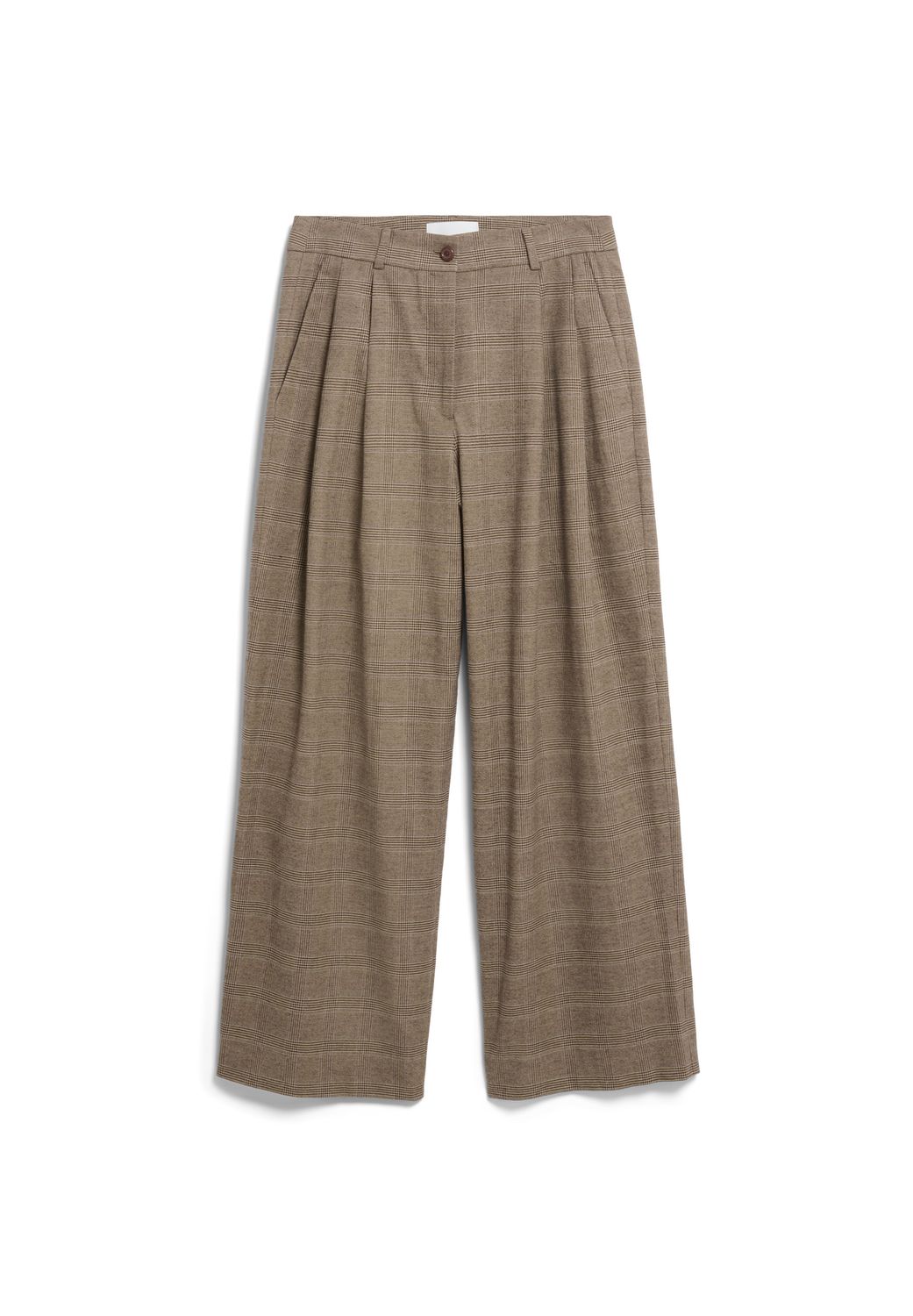 Check Wide Pleated Pant