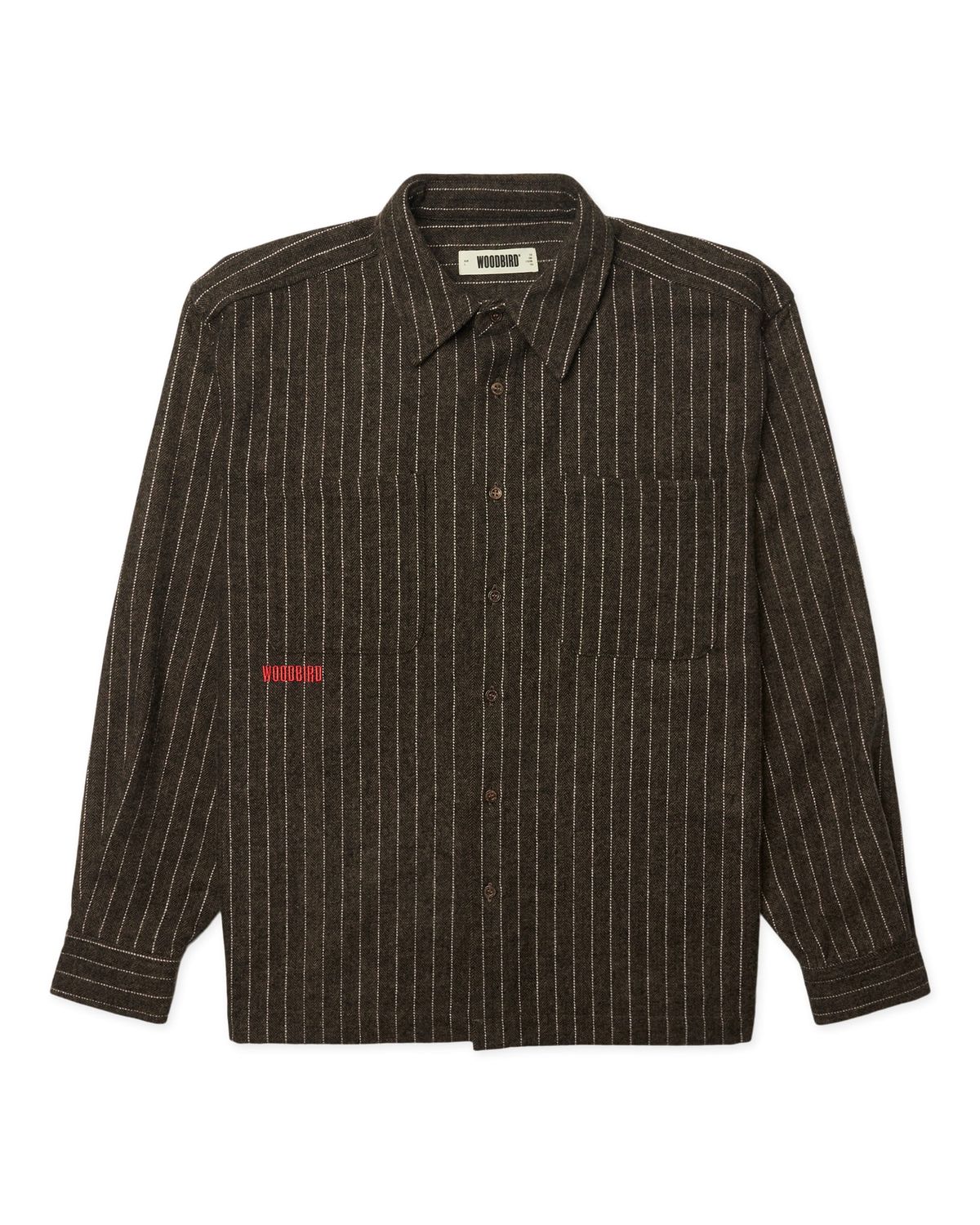 Buzo Heringbone Shirt, Colour: Dark Olive, Maat: S