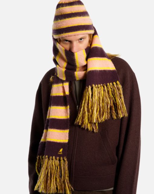 Fuzzy Stripe Scarf FW26