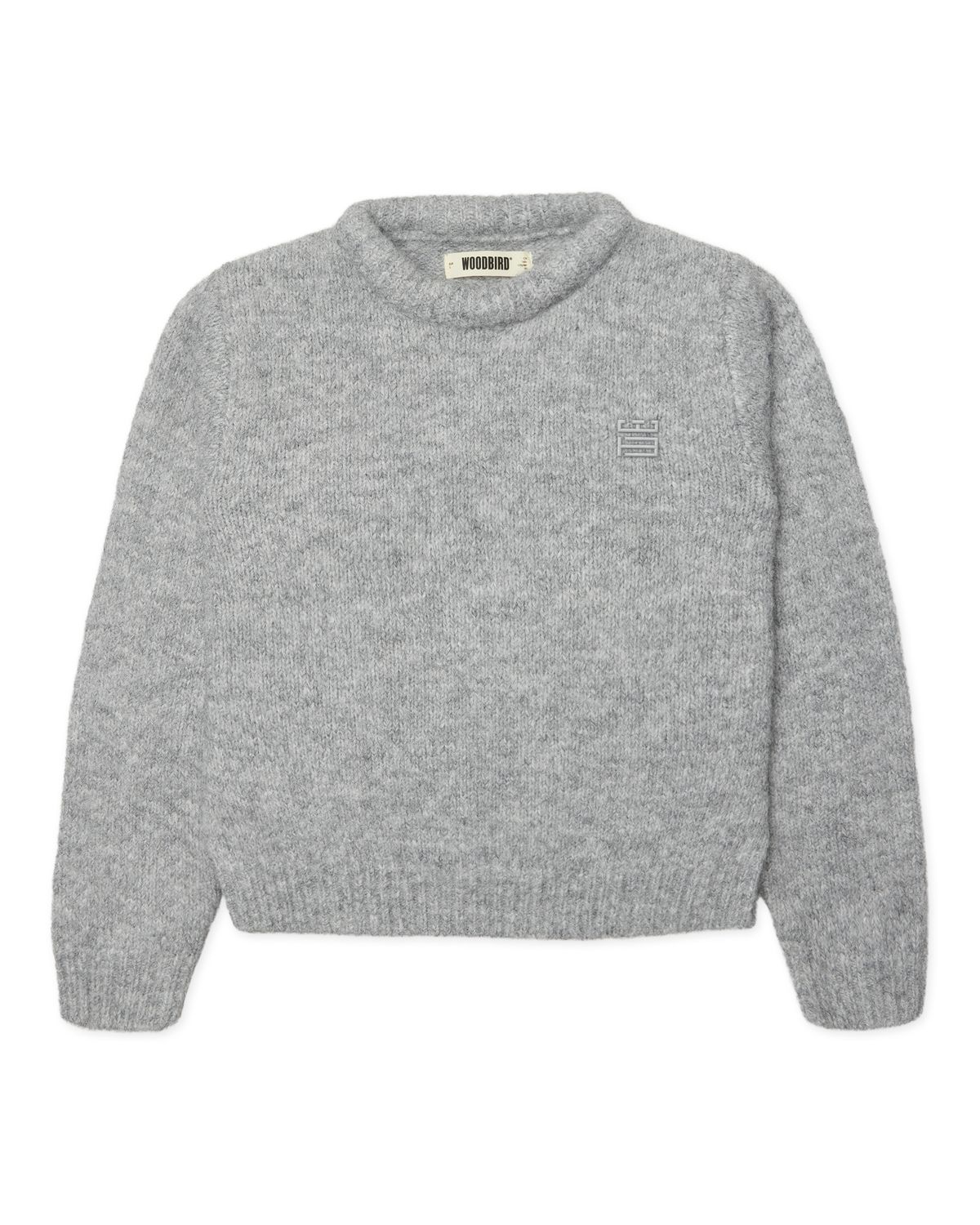 Hua Fluffy Crew, Color: Grey Melange, Maat: S