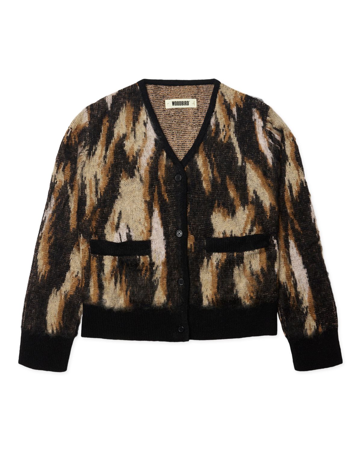 Fen Multi Cardigan, Colour: Sand-Black, Maat: S