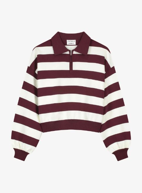 Knitted Polo, Colour: Merlot, Size: 34