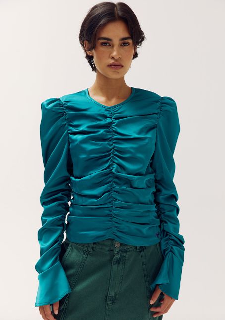Donna LS, Color: Deep Teal, Maat: XS