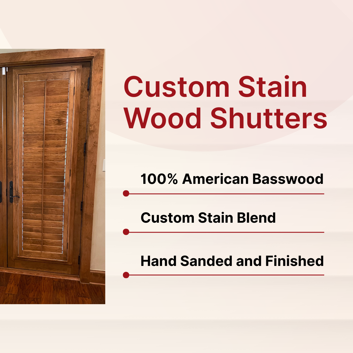 Custom Stained Wood Shutter