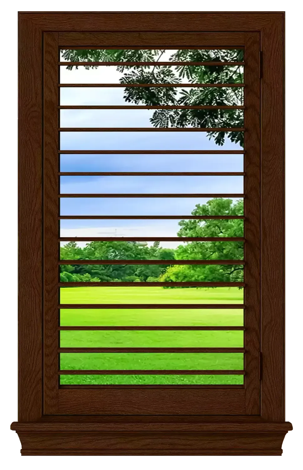 Custom Stained Wood Shutter